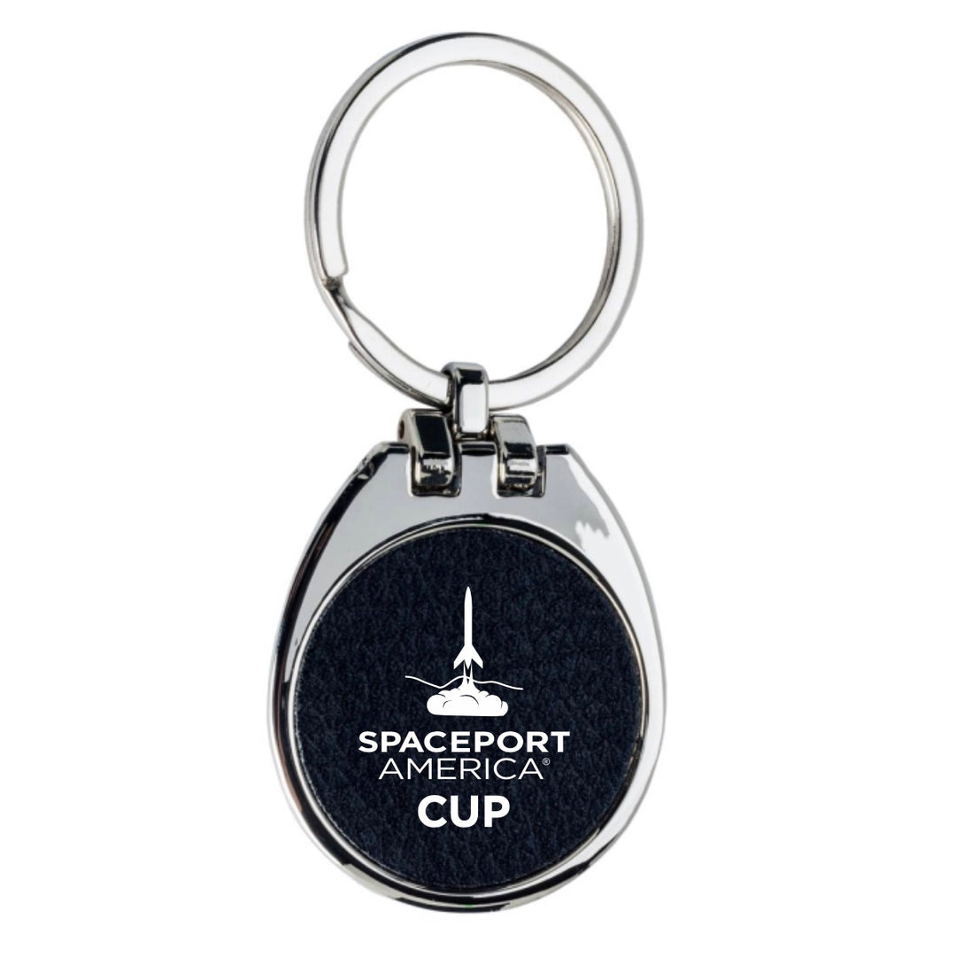 Spaceport America Leather Key Chain