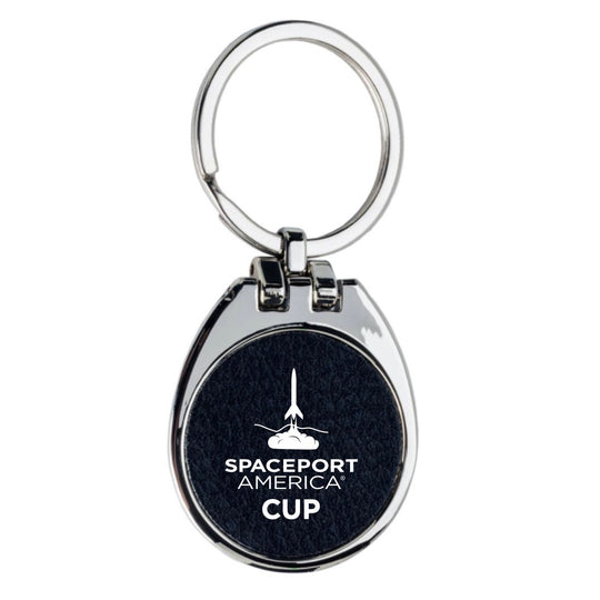 Spaceport America Leather Key Chain